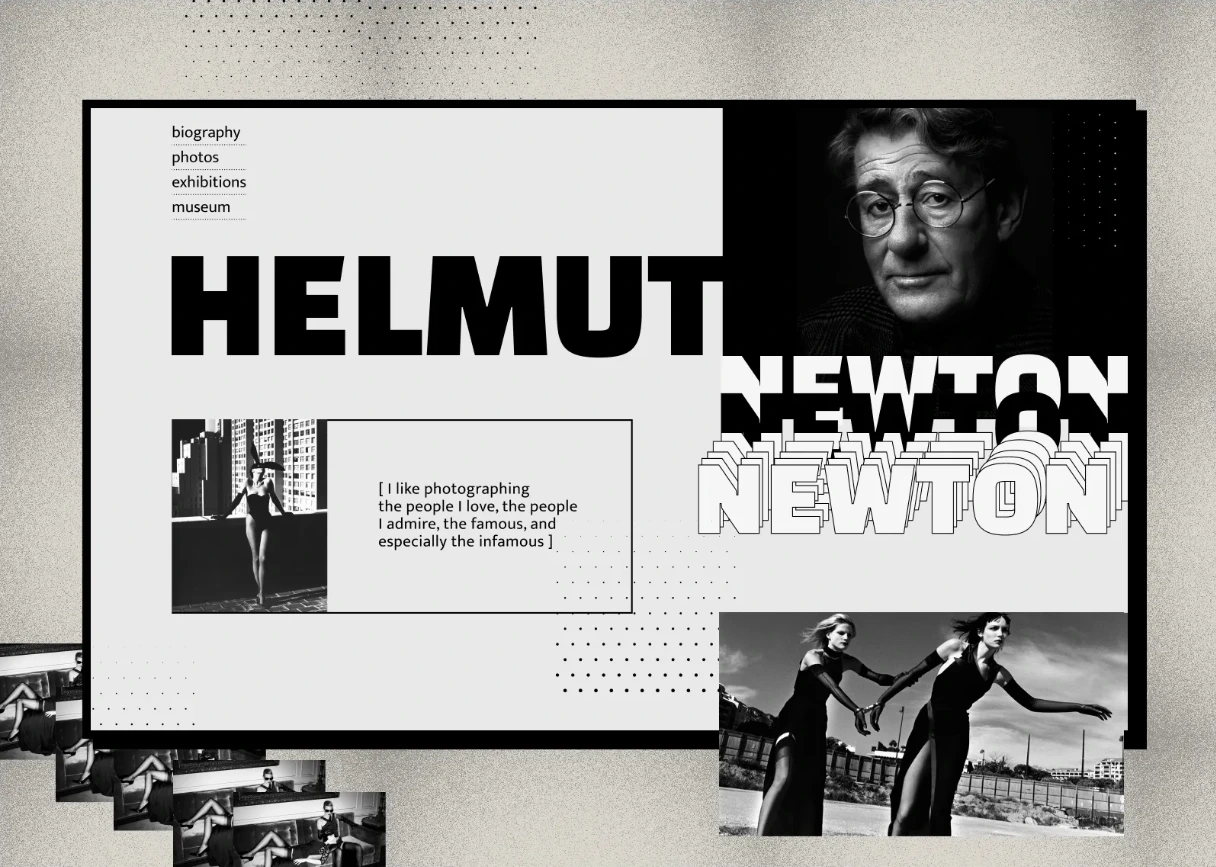 Image webdesign Helmut Newton