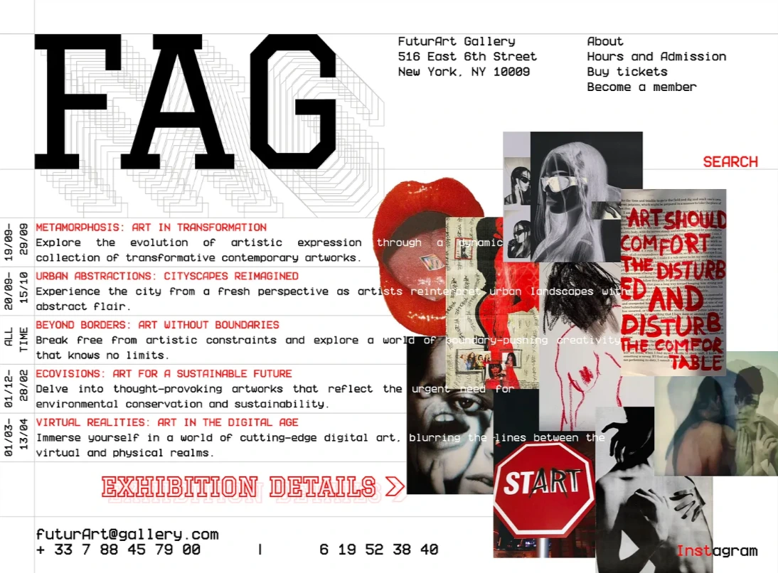 Image collage et texte mis en avant