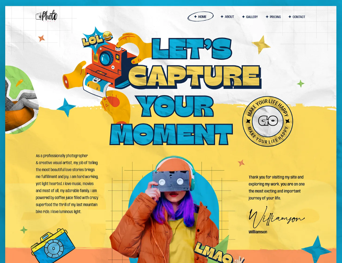 Image webdesign coloré au style 'fait main'