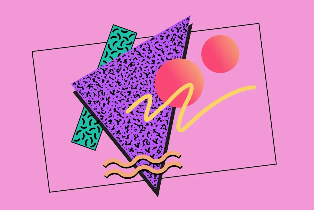 Image forme géométriques typique années 80