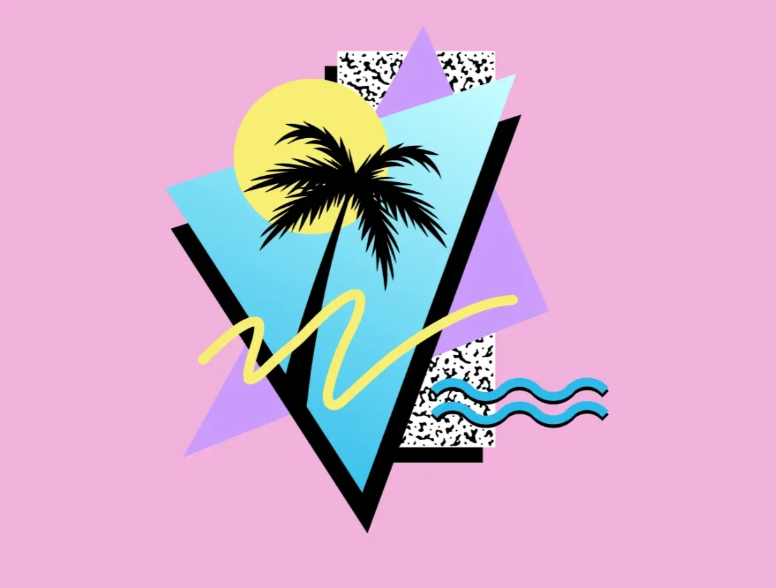 Image de logo années 80 pop