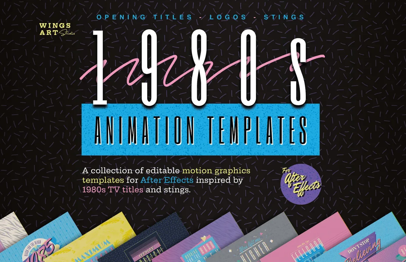 Image template d'animation After Effect de titre TV