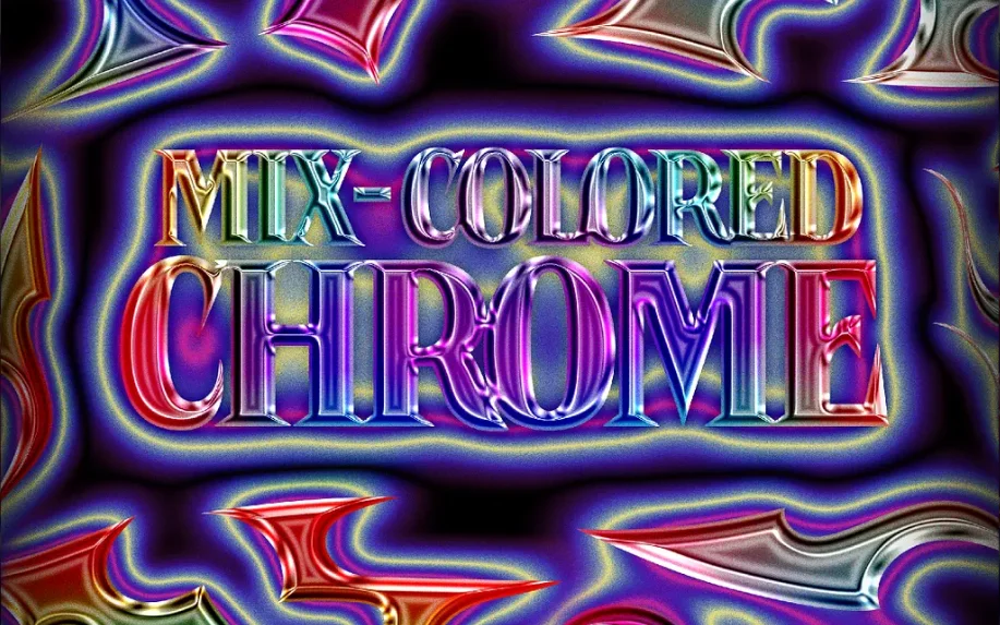 Image de texte chromé